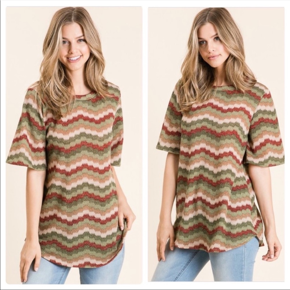 Chevron print top